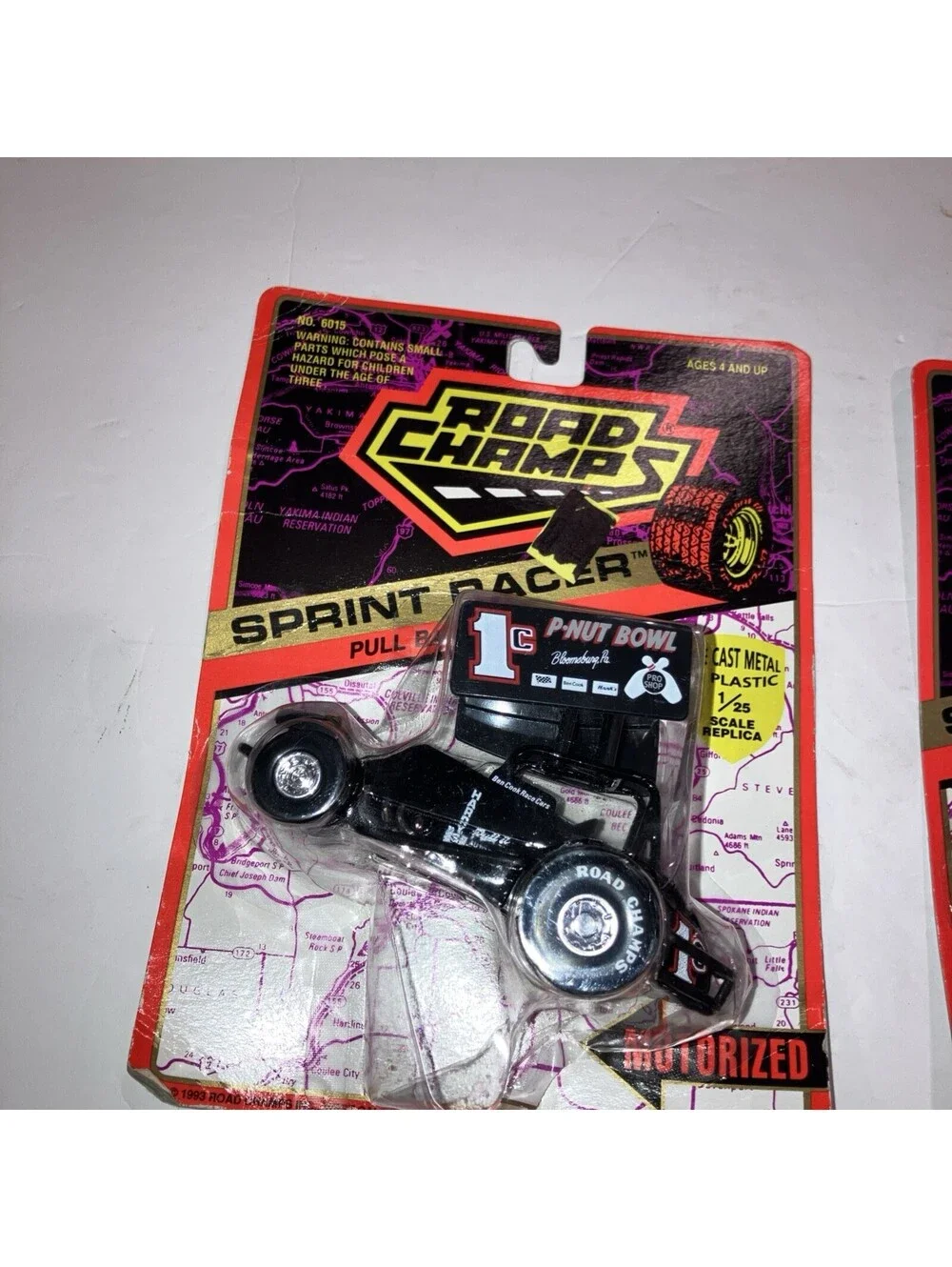 Lot Of 2 Vintage 1993 ROAD CHAMPS SPRINT RACERS PULL BACK ACTION NEW COMPLETE
